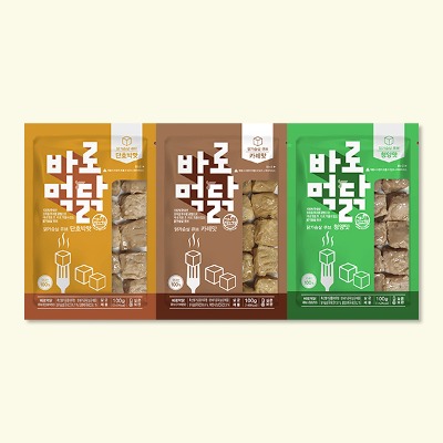 실온 바로먹닭 큐브 3종 단호박/청양/카레1팩