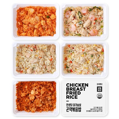 [냉동] 닭가슴살 곤약 볶음밥 (김치/새우/갈릭/야채/닭갈비) 5팩